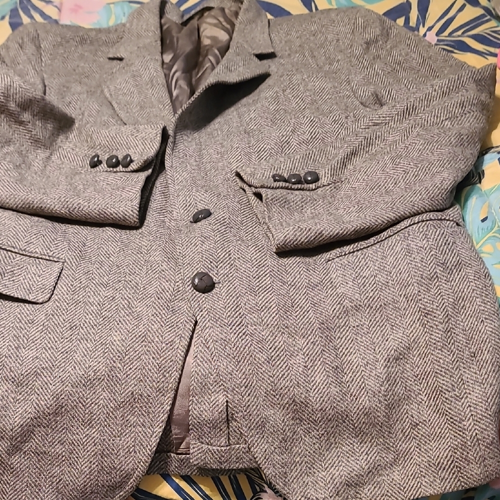 Women's Gray Herringbone Blazer